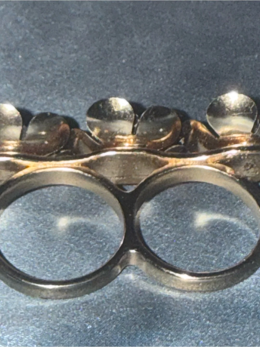 Kate Spade New York Blossom Double Finger Ring - Black/Gold, Excellent Condition
